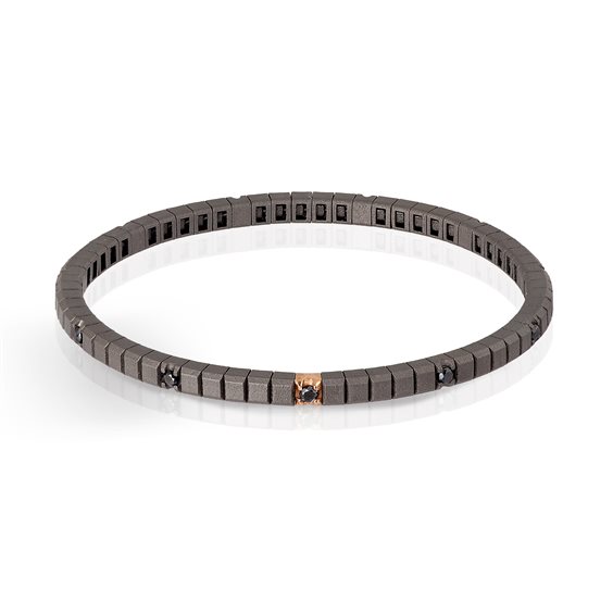 Bracciale Mano-J. Uomo Loop in Titanio Diamante Black 0.57 Ct TENBRT11BRGBR5PT_19 - TENBRT11BRGBR5PT_19